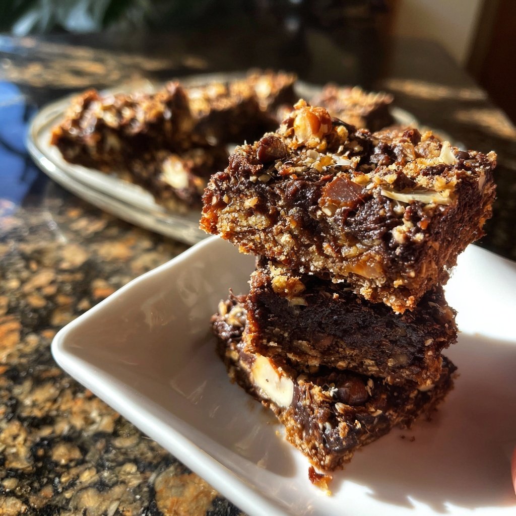 Chocolate Date Nut Squares