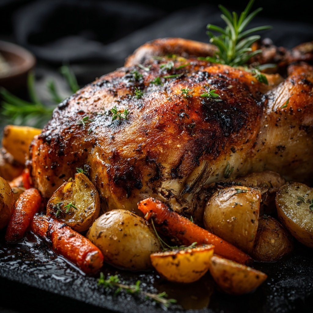 Roasted Chicken With Potatoes And Carrots