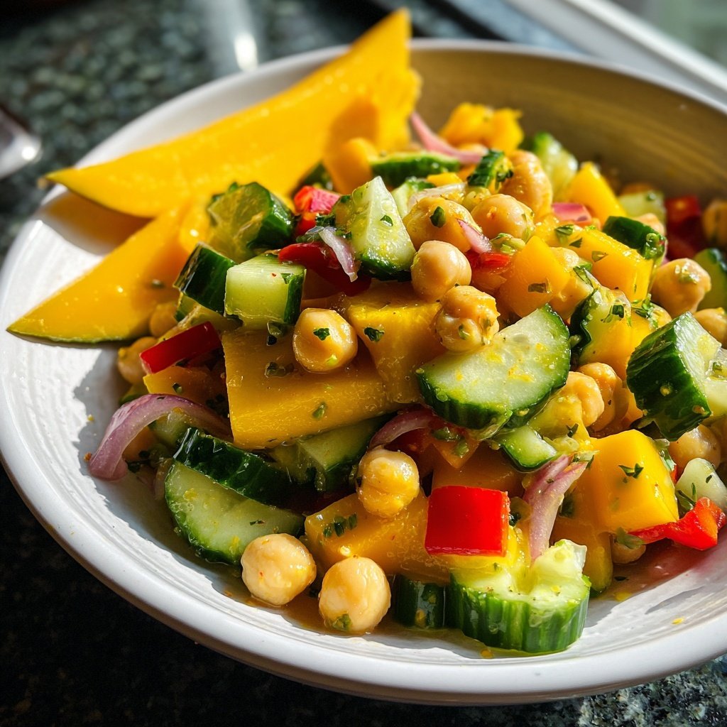 Jamaican Mango Chickpea Salad