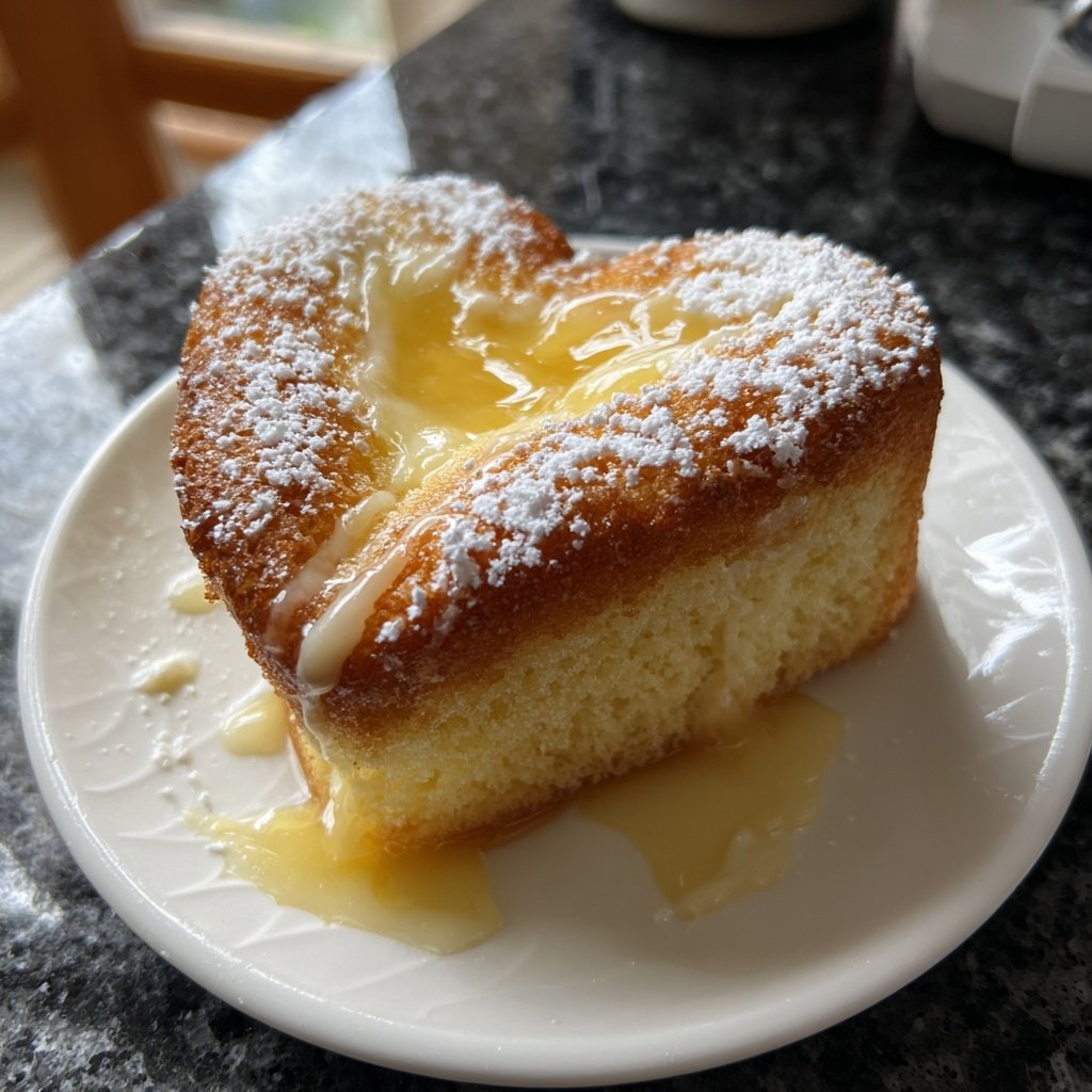 Mini Heart Cake with Lemon Curd