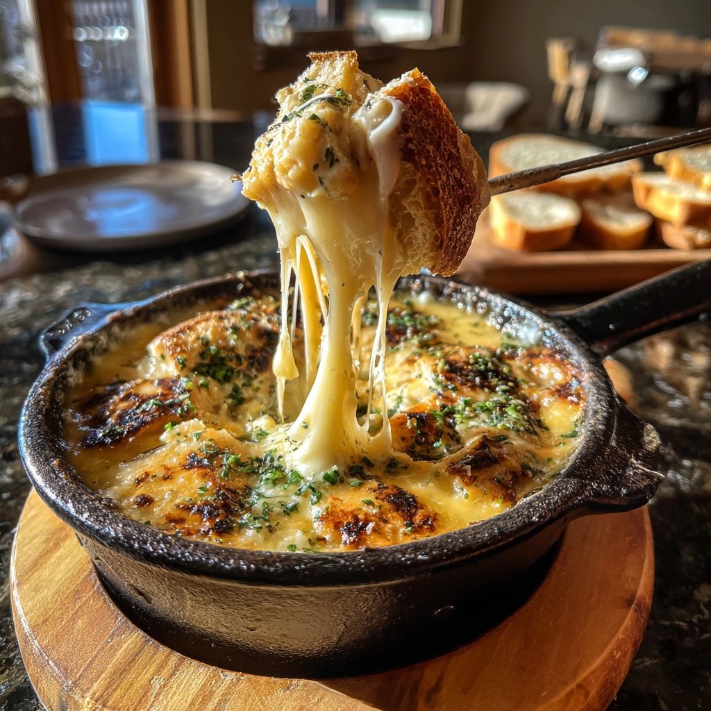Fondue with Goat Cheese and Herbs