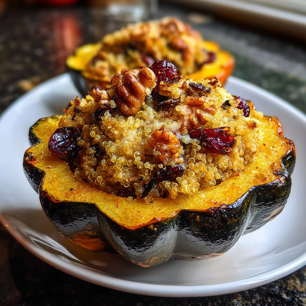 Valentine Dinner Stuffed Acorn Squash