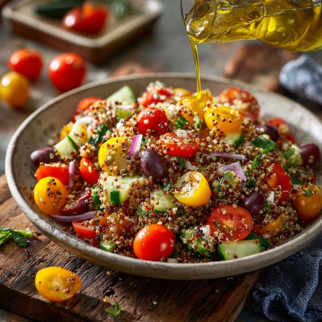 Mediterranean Quinoa Veggie Salad