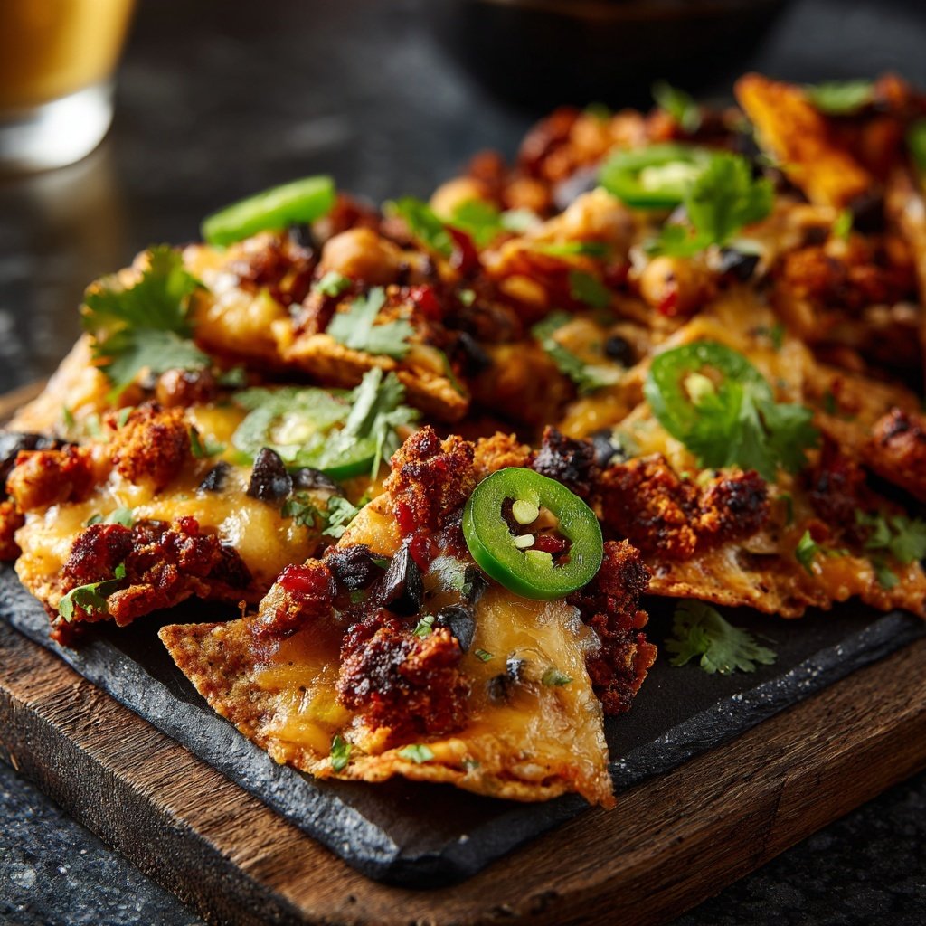 Super Bowl Appetizer Crispy Chickpea Nachos