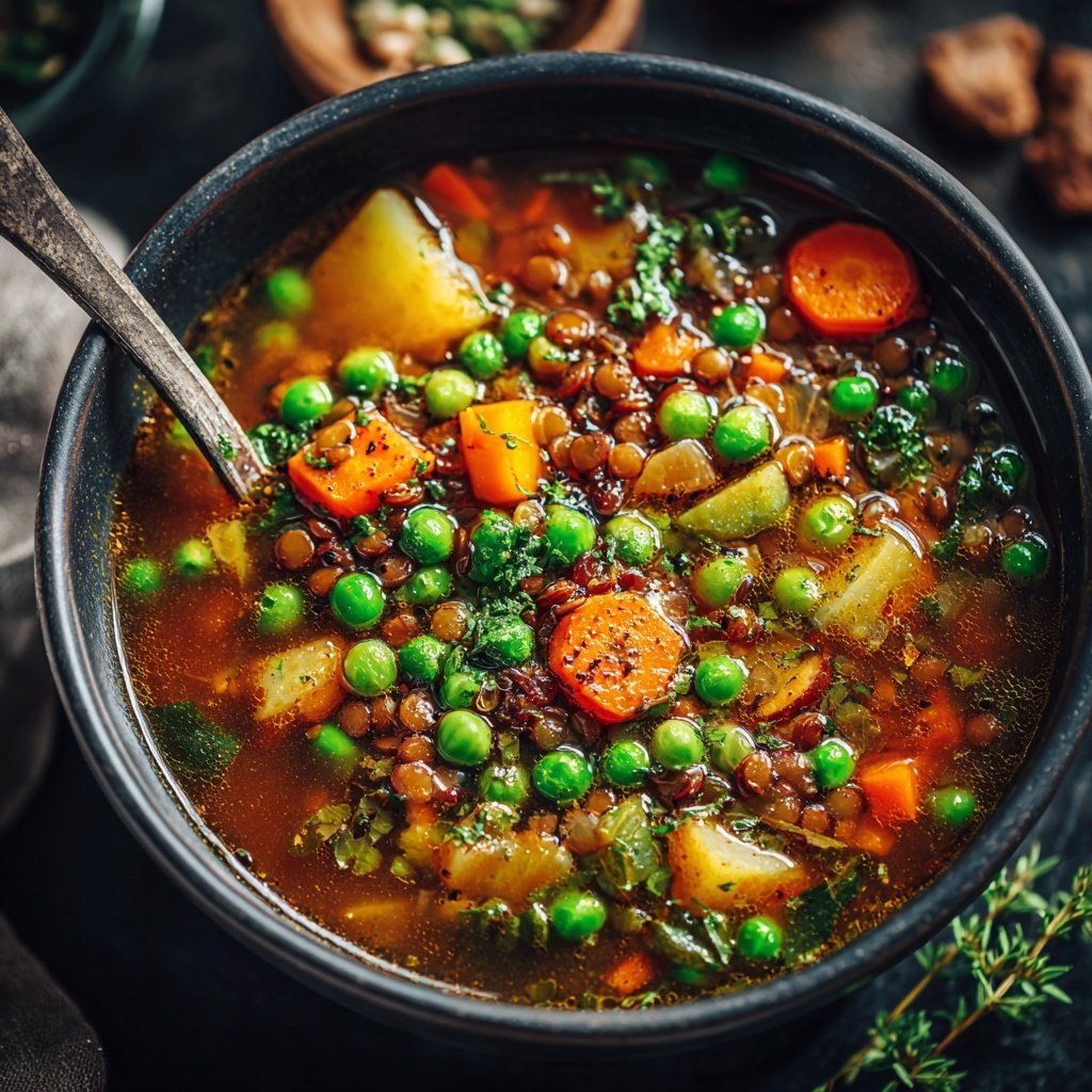 Spring Vegetable Lentil Soup
