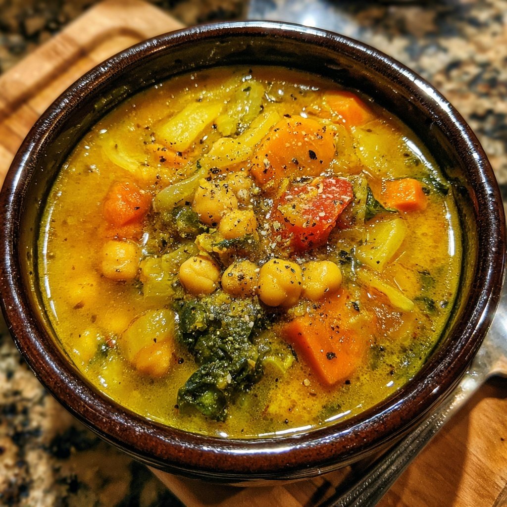 Healthy Crockpot Lemon Chickpea Stew