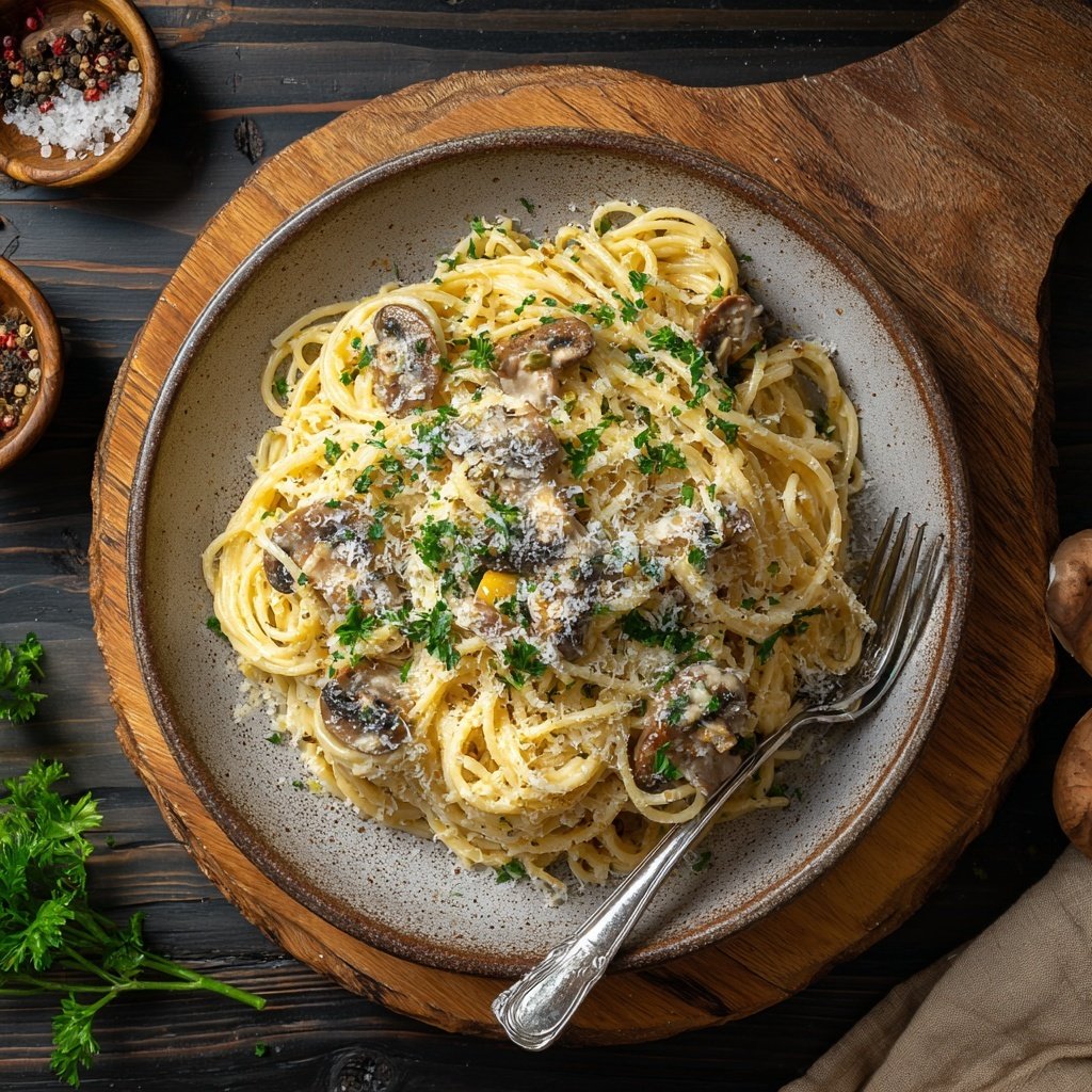Easy Pasta With Creamy Mushroom Sauce