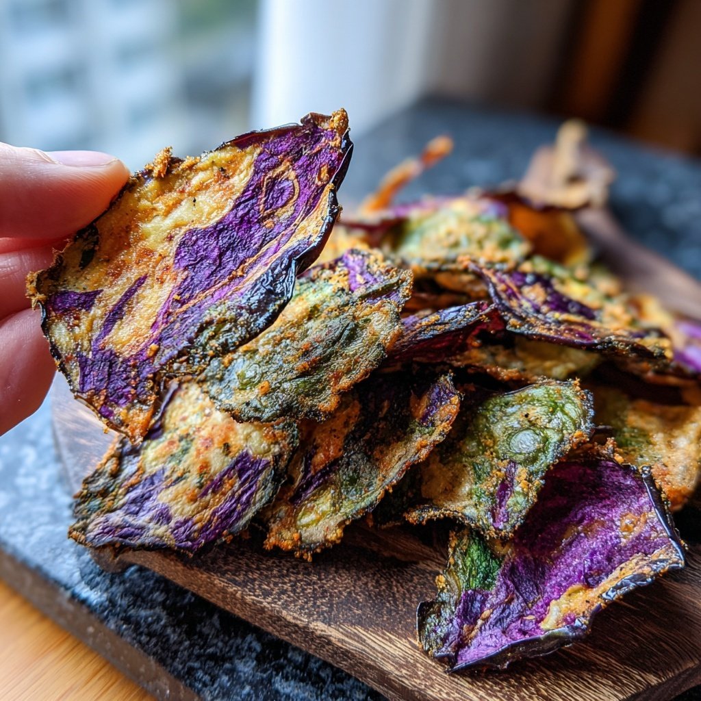 Crispy Eggplant Veggie Chips