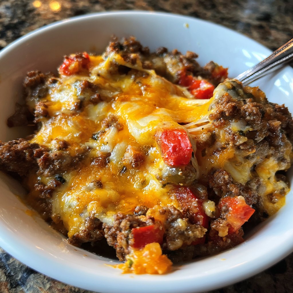 Ground Beef Skillet Cheesy