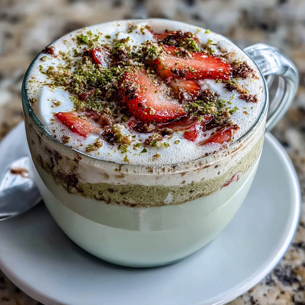 Hot Strawberry Matcha Latte