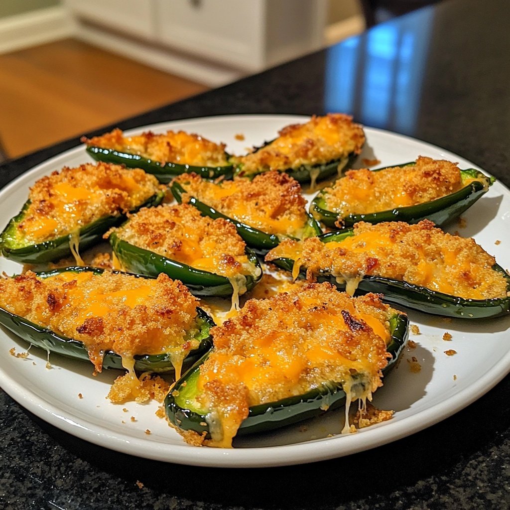 Jalapeno Poppers with Cheddar and Garlic