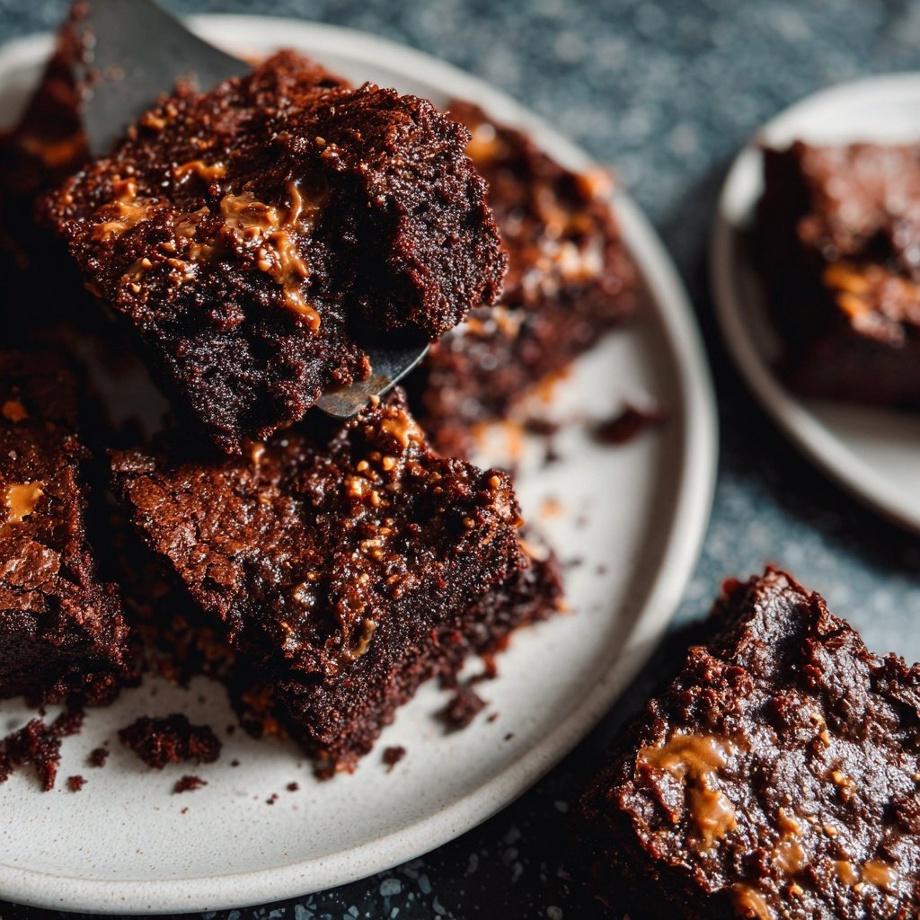 Cottage Cheese Brownies with Hazelnut Butter