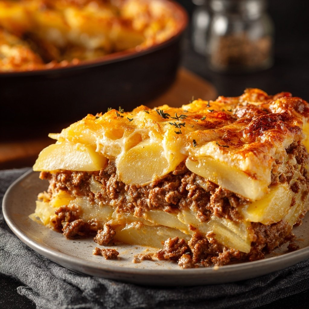 Baked Ground Beef And Potato Casserole
