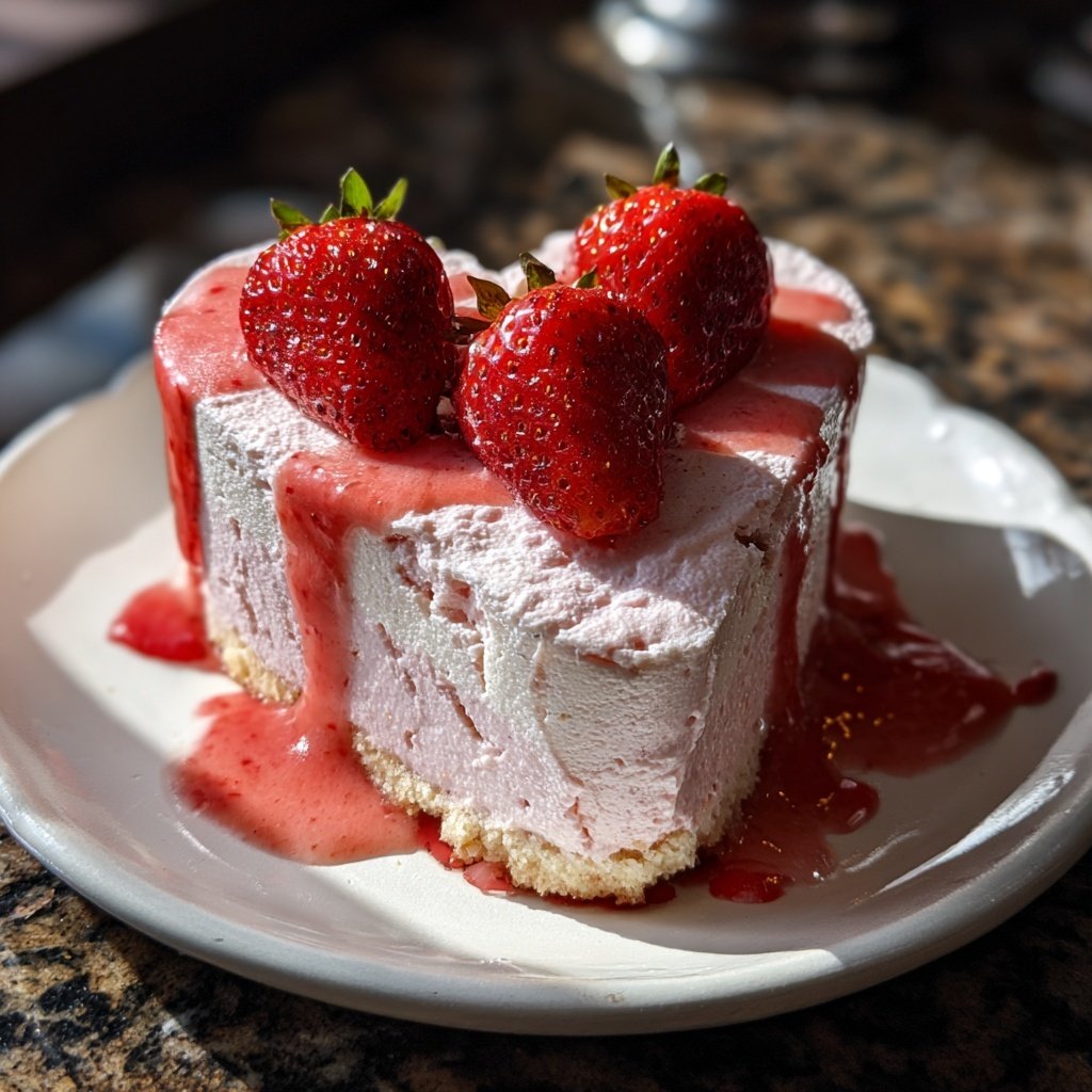 Mini Heart Cake with Strawberry Mousse