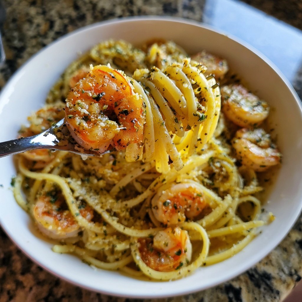 15-Minute Garlic Shrimp Pasta