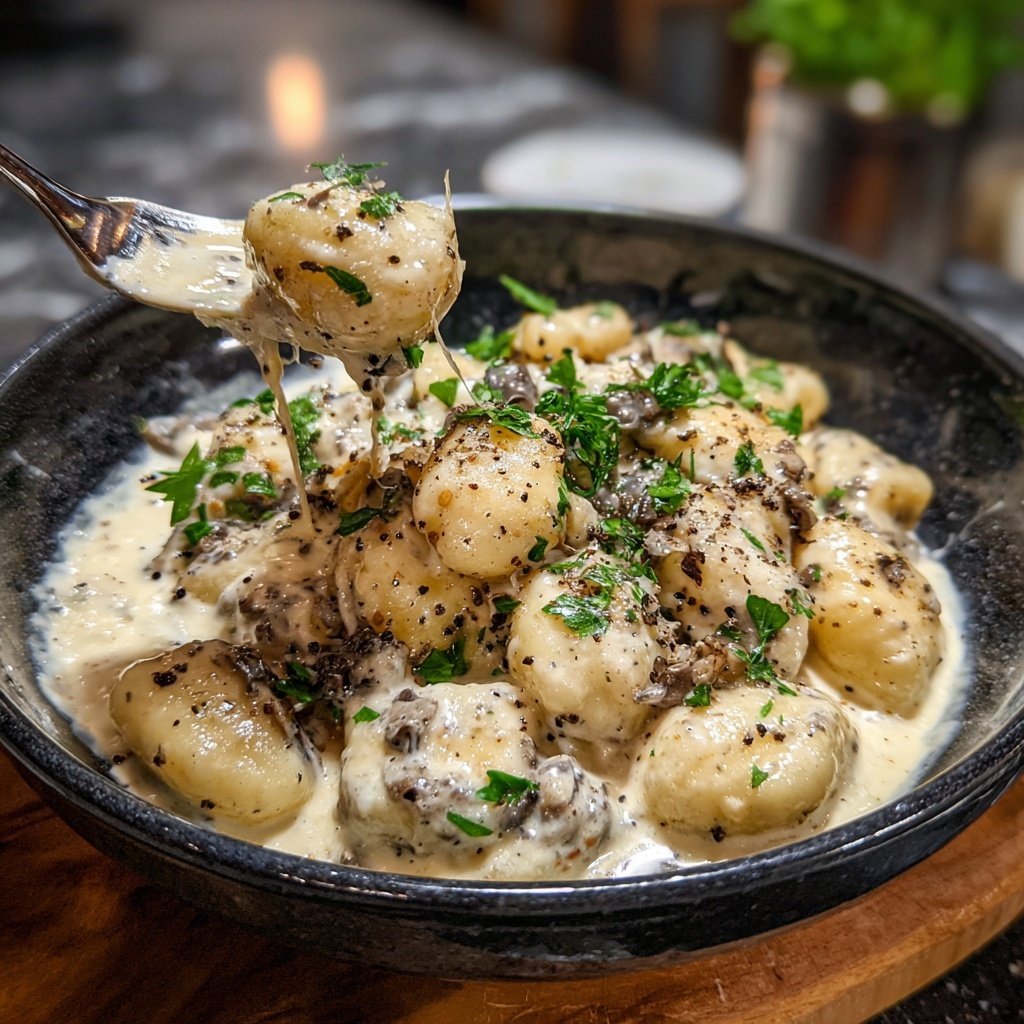 Truffle Gnocchi with Cream Sauce